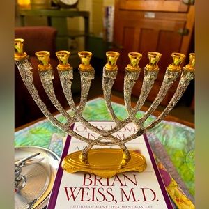 Metal Menorah • Circa 1990